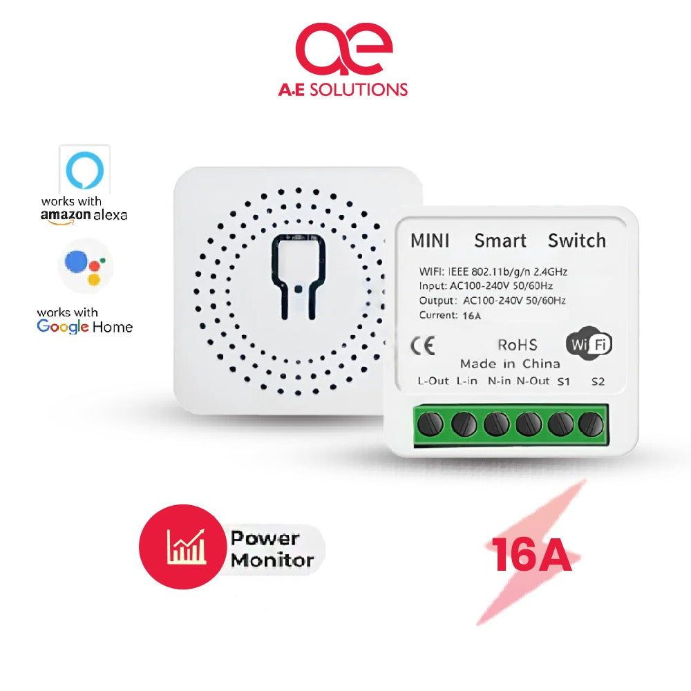 2CH Smart WiFi Switch Mini – 16A | Wireless Home Automation N2CHS