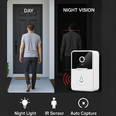 Wireless Smart Video Intercom Doorbell with Two-Way Audio & Camera X3