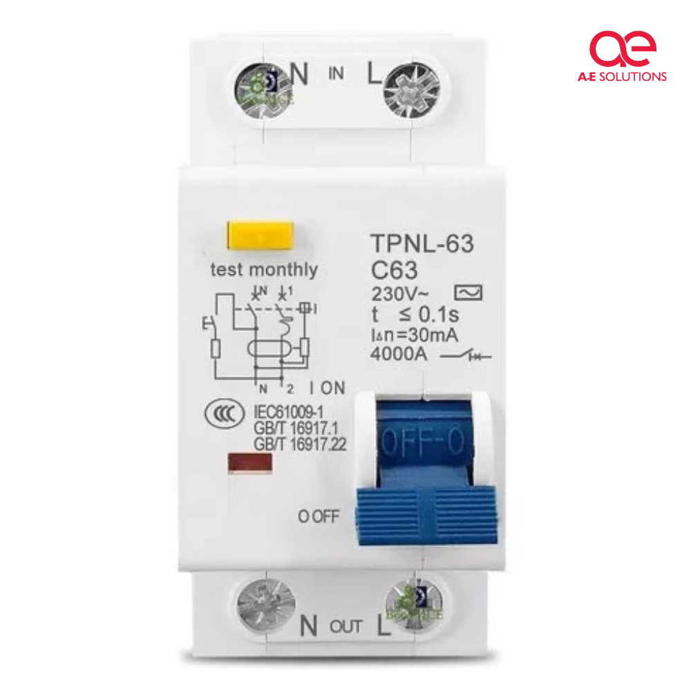 Tomzn TPNL63 C63 RCBO Amp Residual Current Circuit Breaker With Current Leakage Protection