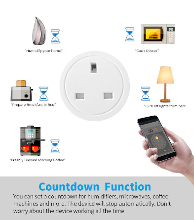 16A Smart UK Plug | Wireless Socket with Energy Tracking & App-Based Control