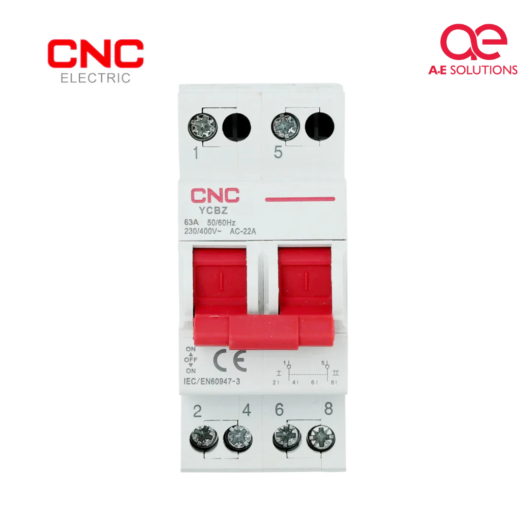 CNC YCBZ-63 2P 63A MTS Dual Power Manual Transfer Isolating Switch Interlock Circuit Breaker CNC Breaker Type Change Over