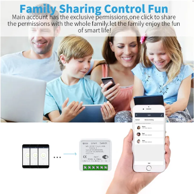 RF 433MHz Mini Smart Switch – 1 Channel 16A Smart Relay for Alexa & Google Assistant