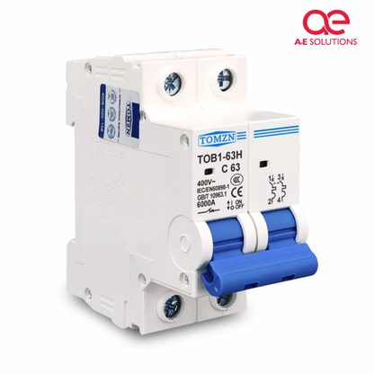 Tomzn 2P AC C Type MCB Circuit Breaker