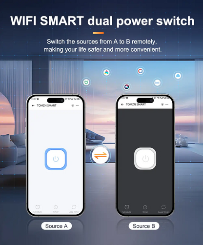 Tomzn Smart WiFi ATS Dual Power Automatic Change Over 125A