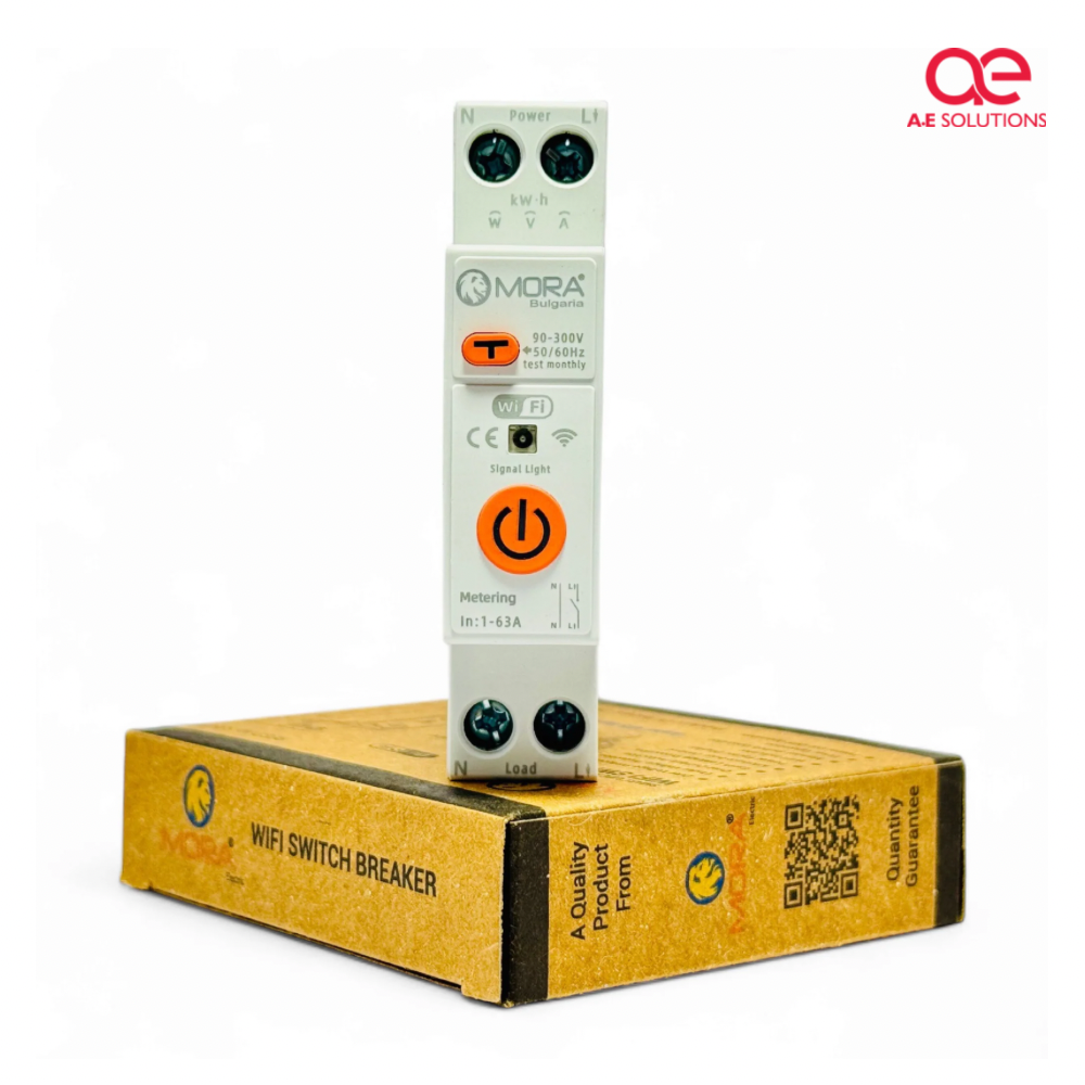 MORA Smart WiFi 10-In-1 63A Protector Switch – Overload, Voltage, Leakage Protected | Timer App Control