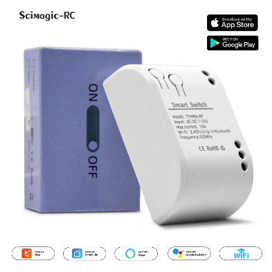Smart DC 7V-32V WiFi + RF Relay Switch | Tuya Smart Life App | 12V & 24V Compatible with Alexa/Google Home