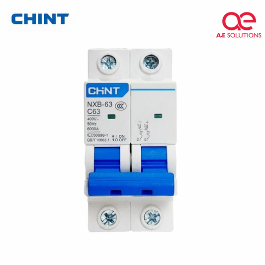 CHINT NXB-63 2P AC 400V 63A Miniature Circuit Breaker (MCB)