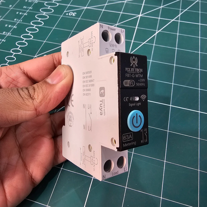 FBT-G-WTM Single Phase Din Rail WIFI Smart Energy Meter Timer Power Consumption Monitor Kwh Wattmeter Black