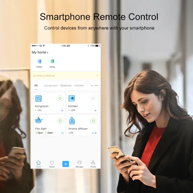 RF 433MHz Mini Smart Switch – 1 Channel 16A Smart Relay for Alexa & Google Assistant