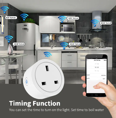 16A Smart UK Plug | Wireless Socket with Energy Tracking & App-Based Control