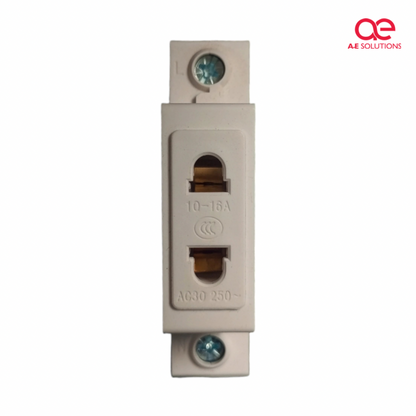 2 Pin Plug 35mm DIN Rail Mount AC Power Socket