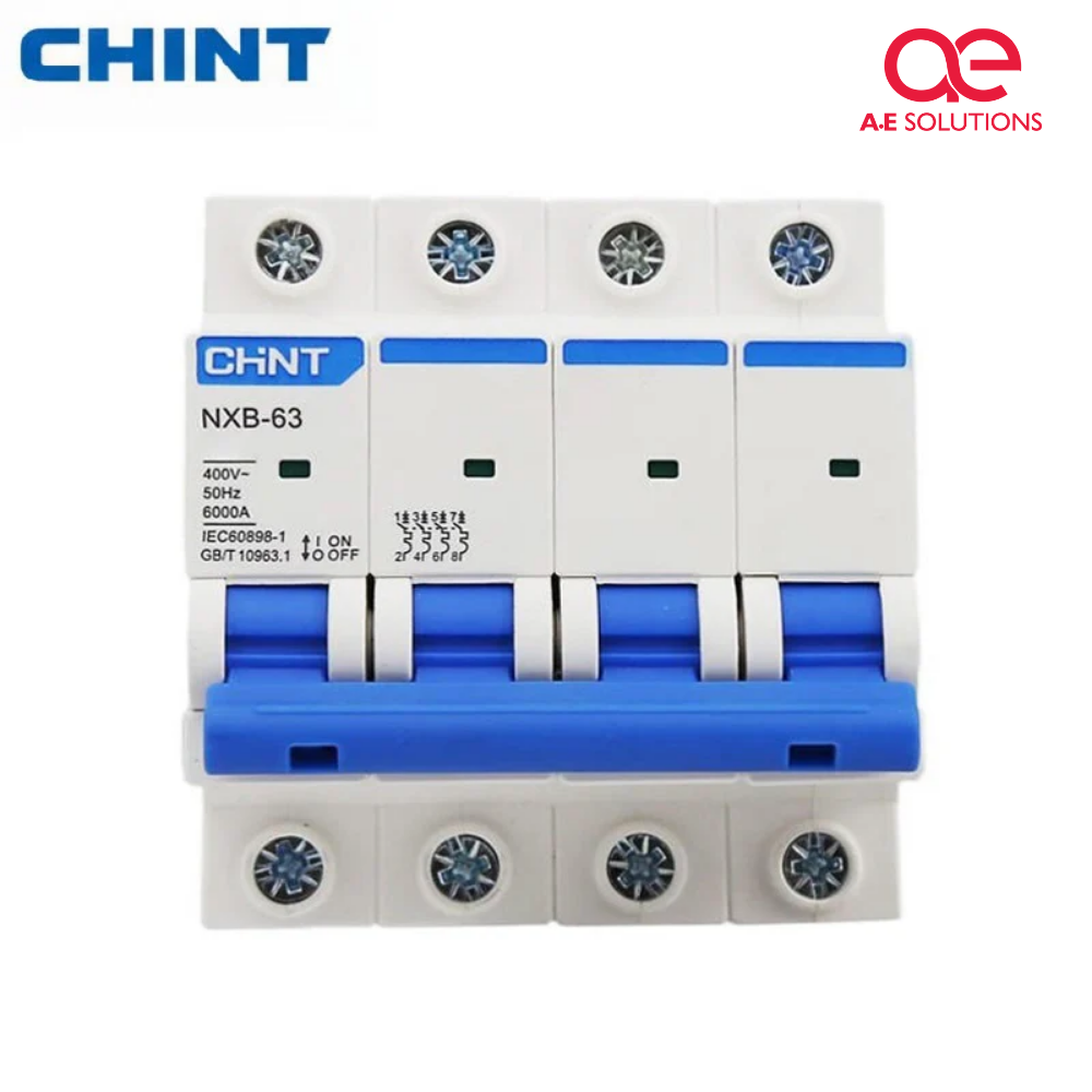 CHINT NXB-63 4P 3-Phase AC MCB Circuit Breaker 6kA – Reliable Miniature Circuit Breaker For Electrical Protection