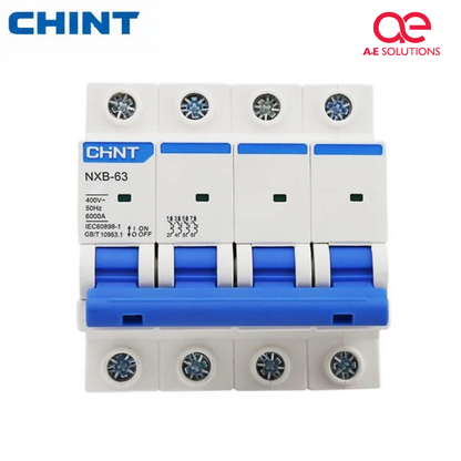 CHINT NXB-63 4P 3-Phase AC MCB Circuit Breaker 6kA – Reliable Miniature Circuit Breaker For Electrical Protection