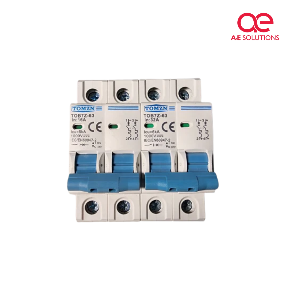 Tomzn 2P DC 1000V Solar Mini Circuit Breaker
