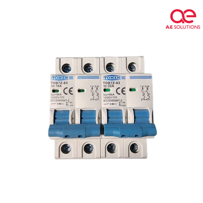 Tomzn 2P DC 1000V Solar Mini Circuit Breaker