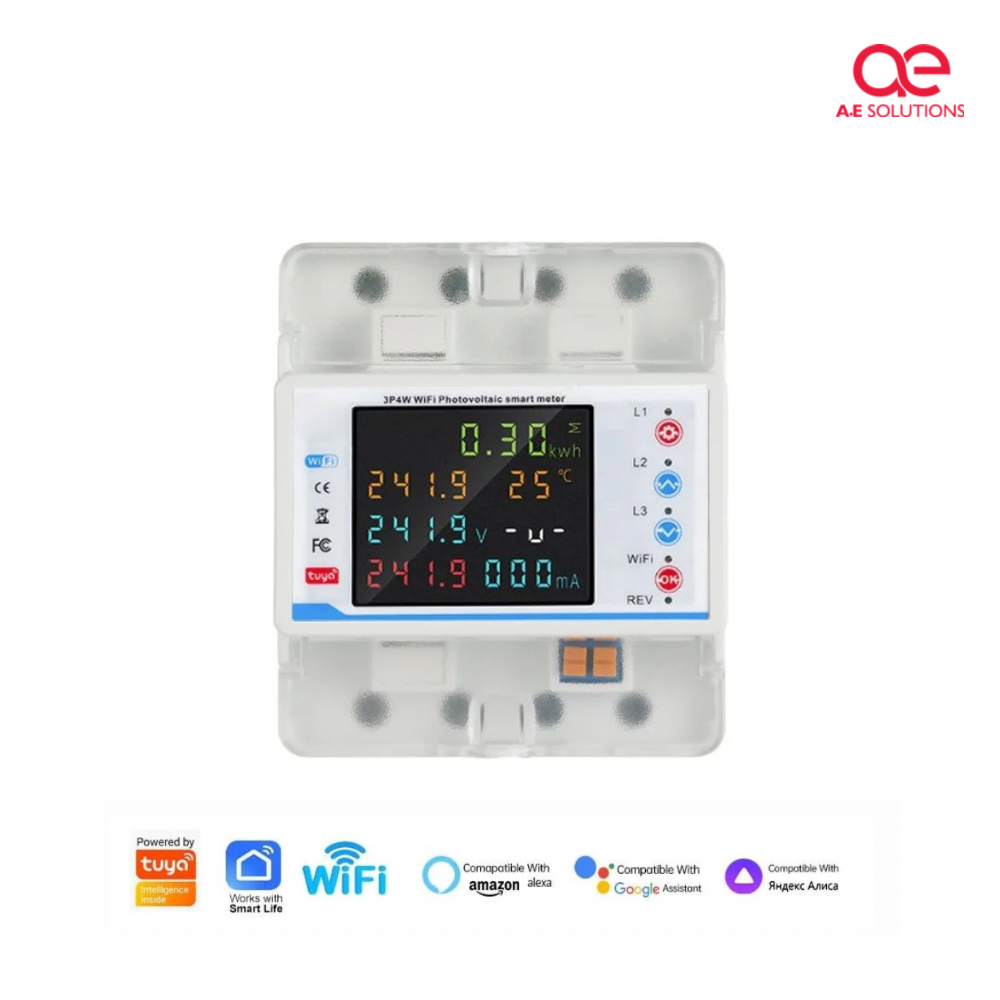 100A Wifi Three-Phase Smart Circuit Breaker Bi-Directional with Built-In Energy Monitoring