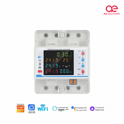 100A Wifi Three-Phase Smart Circuit Breaker Bi-Directional with Built-In Energy Monitoring