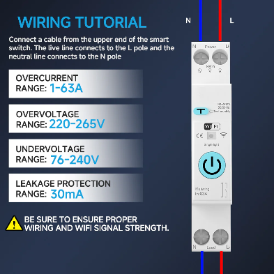 Smart Unit Lock Breaker – Smart 63A MCB Breaker with Live Monitoring & Expense Control