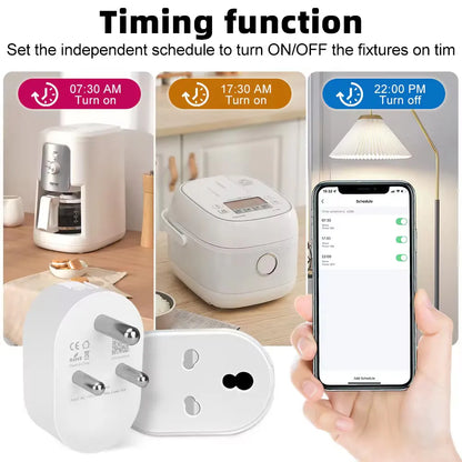 Smart 16A WiFi Power Plug | 3 Pin Smart Plug Switch | Watt Meter