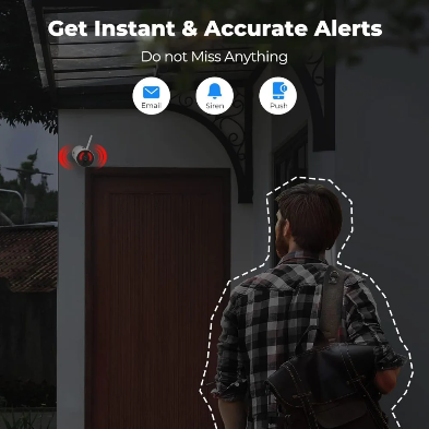 Solar Security Camera for Outdoor Home Protection with Smart Detection & Night Vision