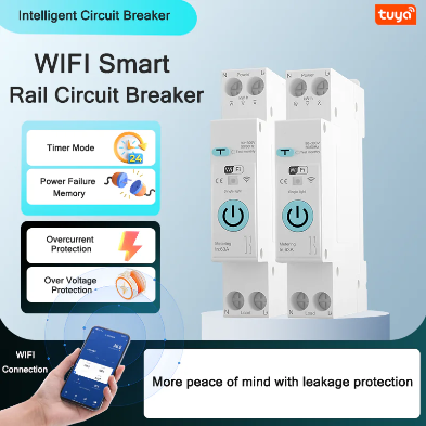 Smart Unit Lock Breaker – Smart 63A MCB Breaker with Live Monitoring & Expense Control