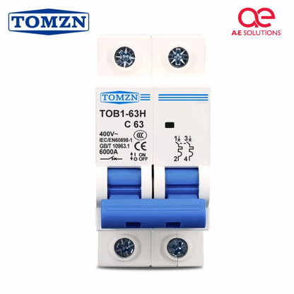 Tomzn 2P AC C Type MCB Circuit Breaker