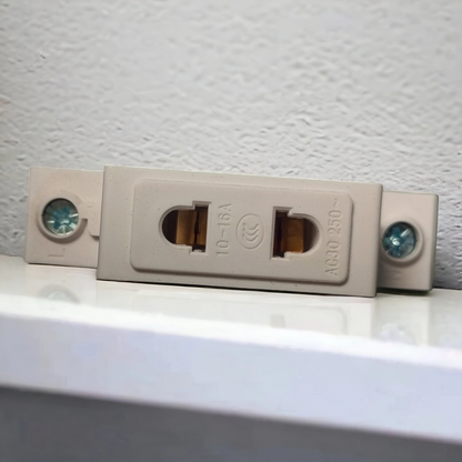2 Pin Plug 35mm DIN Rail Mount AC Power Socket