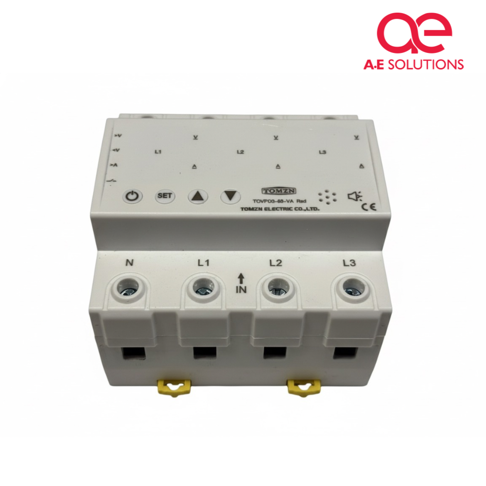 Tomzn TOVPD3-VA 3Phase 63 Amp 4 Pole Voltage And Current Protector