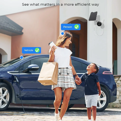 Solar Security Camera for Outdoor Home Protection with Smart Detection & Night Vision