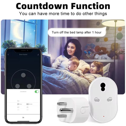 Smart 16A WiFi Power Plug | 3 Pin Smart Plug Switch | Watt Meter