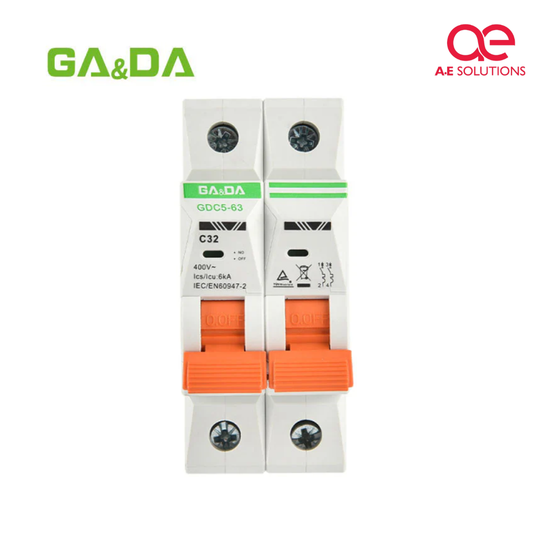 GA&DA GDC5-63 2P AC MCB Circuit Breaker – Durable 400V AC Circuit Breaker For Reliable Electrical Protection