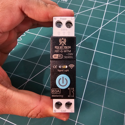 FBT-G-WTM Single Phase Din Rail WIFI Smart Energy Meter Timer Power Consumption Monitor Kwh Wattmeter Black