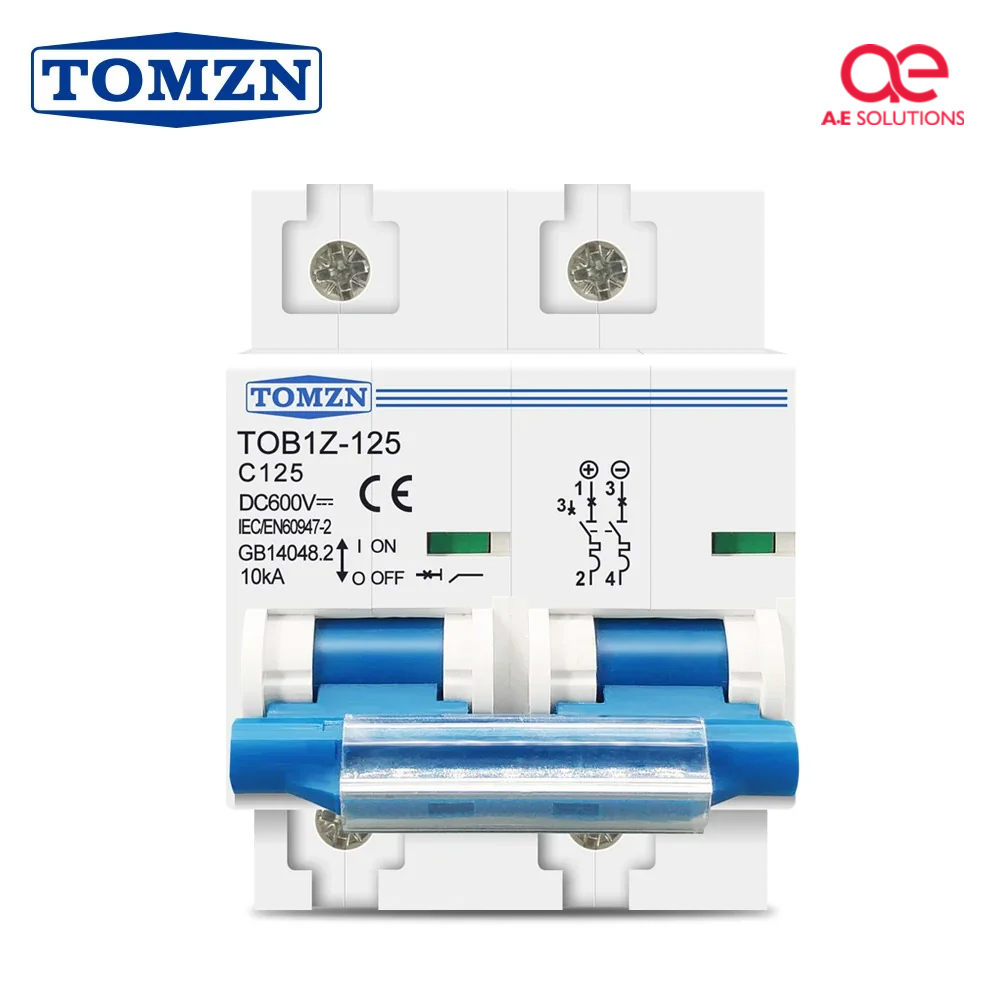 Tomzn 2P DC MCB Circuit Breaker 125A