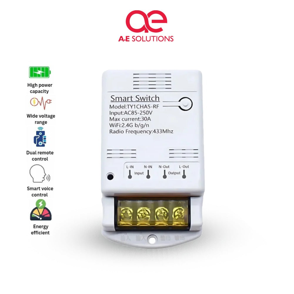30A WiFi Switch | Smart Switch With Relay For Home Automation Module